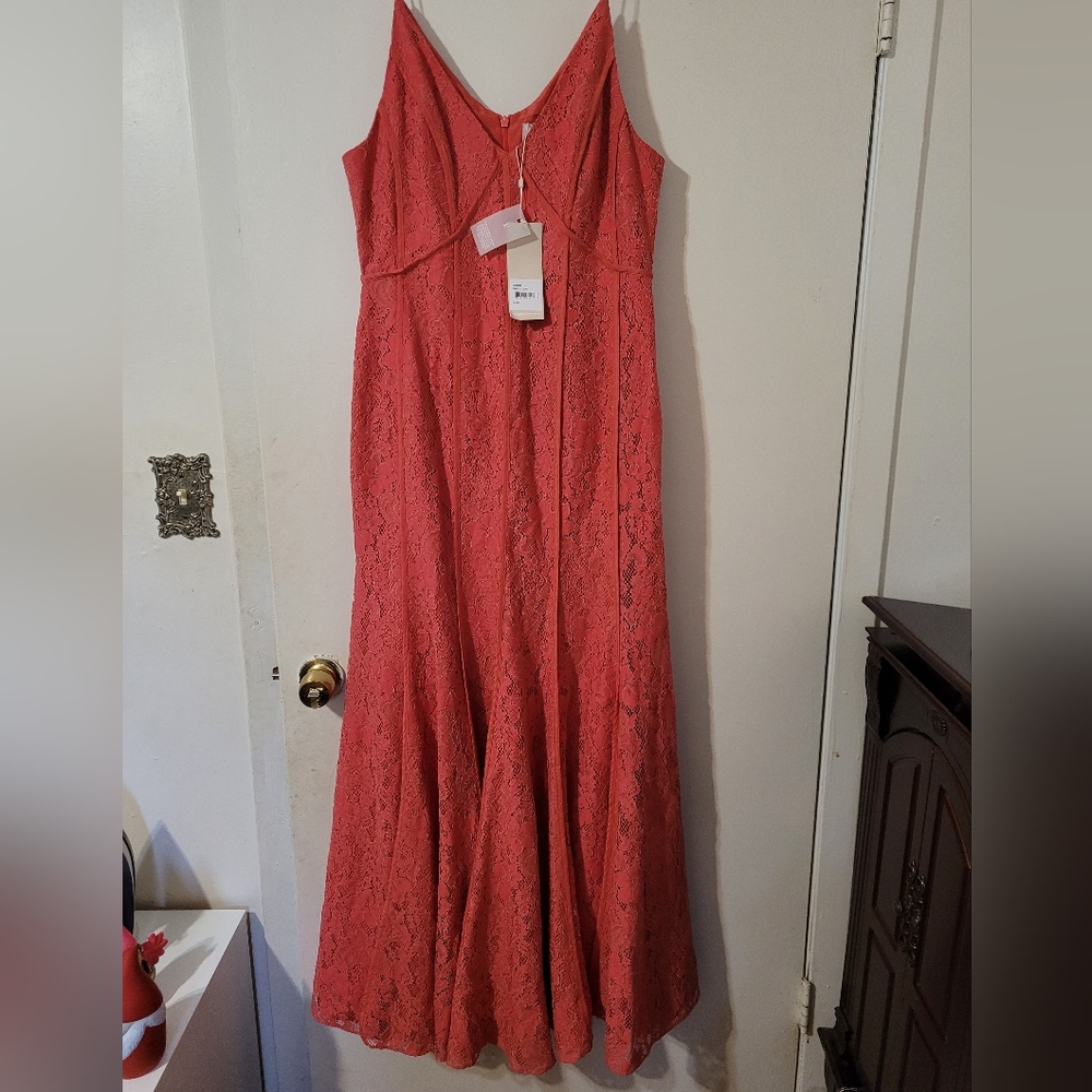 Keepsake brand dreamers lace dress size L, color poppy, NWT